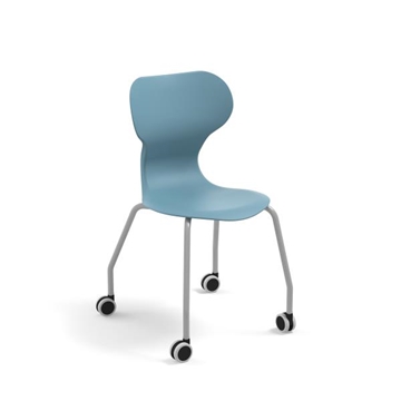 Image de Chaise coque CASTORS bleue H 38 cm